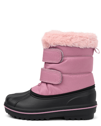 Boys Colorblock Lace Up All Weather Boots - PURPLE THISTLE