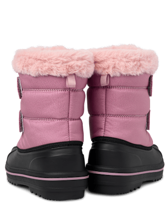 Boys Colorblock Lace Up All Weather Boots - PURPLE THISTLE