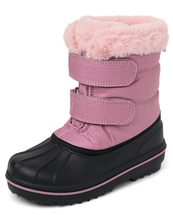 Boys Colorblock Lace Up All Weather Boots - PURPLE THISTLE