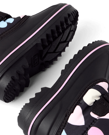 Toddler Girls Faux Fur Lined All Weather Boots - BLACK