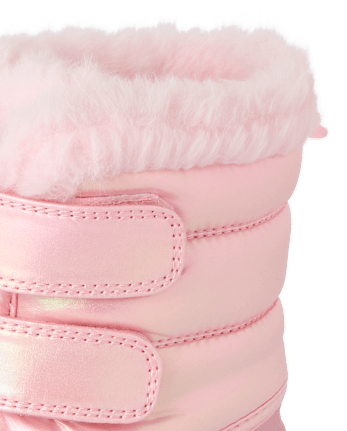 Toddler Girls Faux Fur Lined All Weather Boots - LT PINK