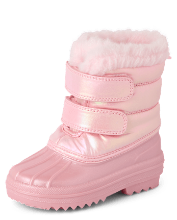 Toddler Girls Faux Fur Lined All Weather Boots - LT PINK