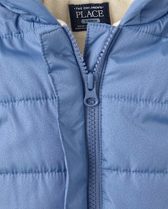 Baby Boys Microfleece Lined Snowsuit - SAPPHIRE ICE CL