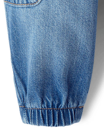 Toddler Girls Paperbag Waist Cargo Jogger Jeans - MINA WASH
