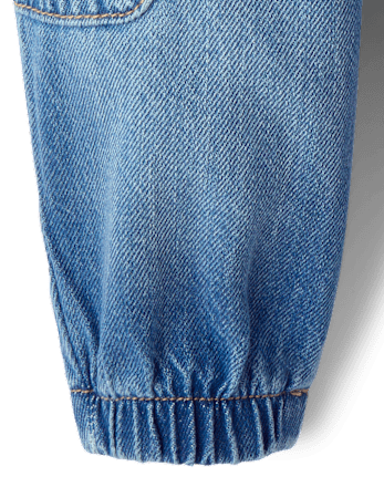 Toddler Girls Paperbag Waist Cargo Jogger Jeans - MINA WASH
