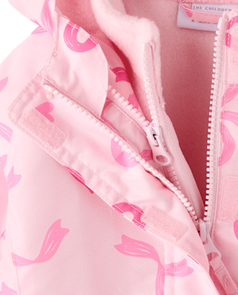 Toddler Girls Bow 3 In 1 Jacket - ROSE MIST