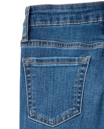 Girls Rhinestone Flare Jeans - GROVE WASH
