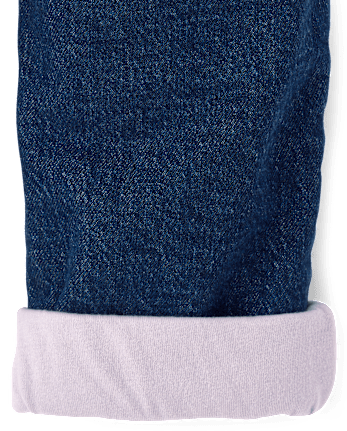 Toddler Girls Lined Straight Jeans - THEA WASH