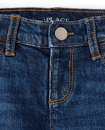 Toddler Girls Lined Straight Jeans - THEA WASH