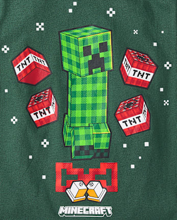 Boys Minecraft™ Christmas Graphic Tee - BALT GREEN