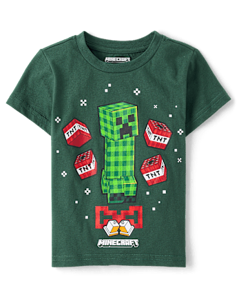 Boys Minecraft™ Christmas Graphic Tee - BALT GREEN