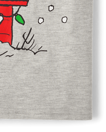 T-shirt graphique Snoopy™ pour garçon, motif Joyeux Noël - S/D GRAY OWL
