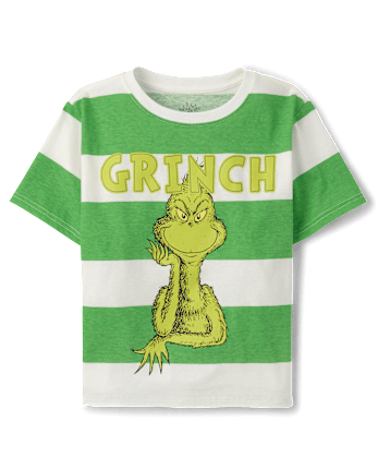 Boys Dr. Seuss The Grinch™ Striped Graphic Tee - MARSHMALLOW