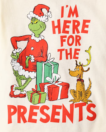 Baby And Toddler Boys Dr. Seuss The Grinch™ Presents Graphic Tee - MARSHMALLOW