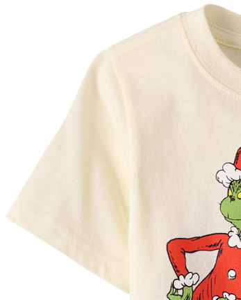 Baby And Toddler Boys Dr. Seuss The Grinch™ Presents Graphic Tee - MARSHMALLOW