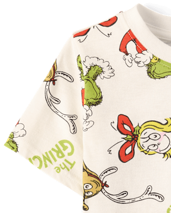 Baby And Toddler Boys Dr. Seuss The Grinch™ Print Graphic Tee - S/D GRAY OWL