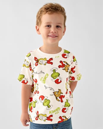 T-shirt graphique imprimé Dr. Seuss Le Grinch™ pour bébés et petits garçons - S/D GRAY OWL