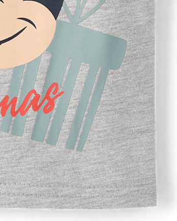 Baby And Toddler Boys Mickey Mouse™ Christmas Graphic Tee - S/D GRAY OWL