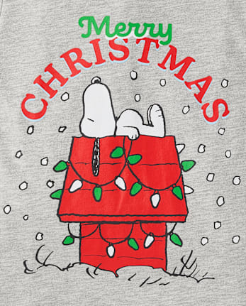 Baby And Toddler Boys Snoopy™ Christmas Graphic Tee - S/D GRAY OWL