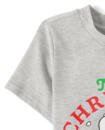 T-shirt graphique de Noël Snoopy™ pour bébés et petits garçons - S/D GRAY OWL