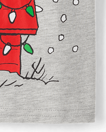 T-shirt graphique de Noël Snoopy™ pour bébés et petits garçons - S/D GRAY OWL