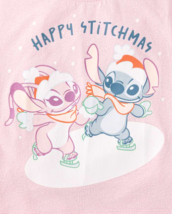 Baby And Toddler Girls Stitch™ Stitchmas Graphic Tee - ORCHID BREEZE