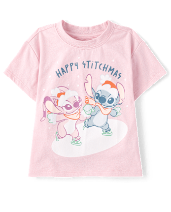 Baby And Toddler Girls Stitch™ Stitchmas Graphic Tee - ORCHID BREEZE