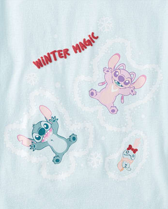 Girls Stitch™ Winter Magic Graphic Tee - BLUE AIR