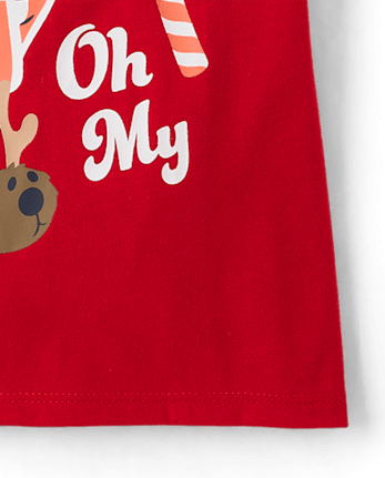 Baby And Toddler Girls Minnie Mouse™ Candy Cane Graphic Tee - GALA RED CL