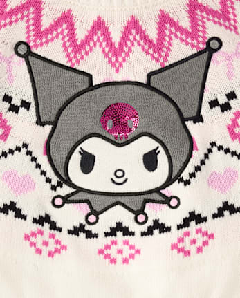Girls Hello Kitty® Embellished Fairisle Sweater - FAIR IVORY