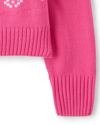 Girls Hello Kitty® Embellished Fairisle Sweater - SUGARCANDY