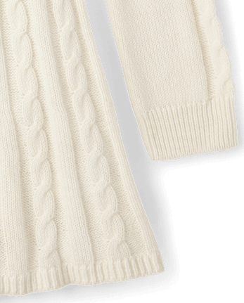 Girls Hello Kitty® Embroidered Fairisle Sweater Dress - FAIR IVORY