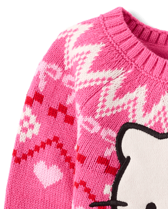 Toddler Girls Hello Kitty® Embellished Fairisle Sweater - SUGARCANDY