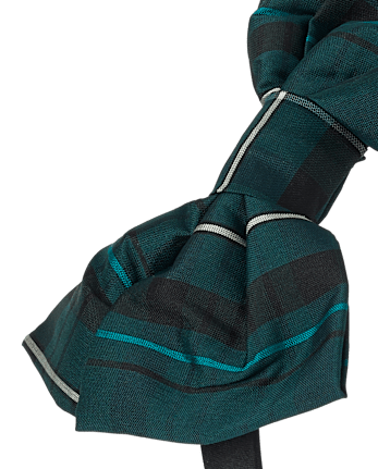 Bandeau à nœud à carreaux pour filles - BALT GREEN