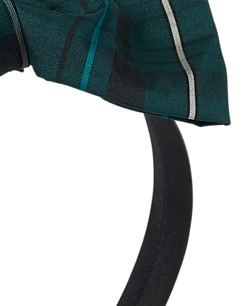 Bandeau à nœud à carreaux pour filles - BALT GREEN