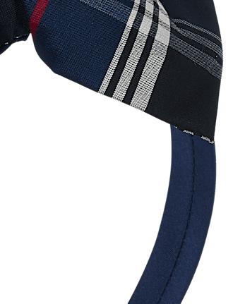 Girls Plaid Bow Headband - TIDAL