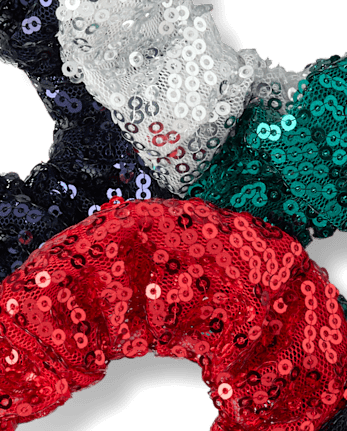 Girls Sequin Scrunchie 6-Pack - MULTI CLR