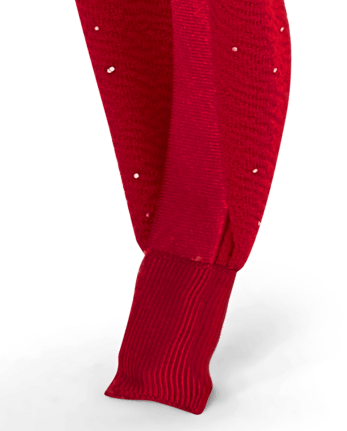 Girls Embellished Holiday Top Knot Headband - GALA RED CL