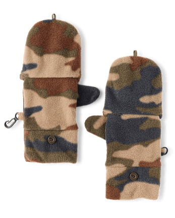 Boys Camo Microfleece 2-Piece Cold Weather Set - MULTI CLR
