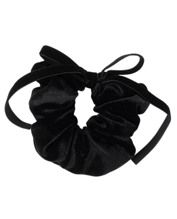 Girls Glitter Bow 2-Piece Accessory Set - BLACK