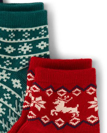 Toddler Boys Holiday Midi Socks 3-Pack - MULTI CLR