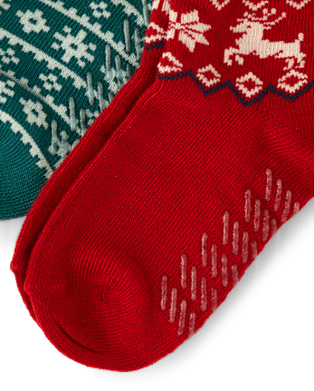 Toddler Boys Holiday Midi Socks 3-Pack - MULTI CLR