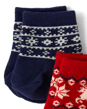 Baby Boys Holiday Midi Socks 3-Pack - MULTI CLR