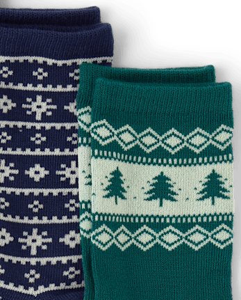 Boys Holiday Crew Socks 3-Pack - MULTI CLR