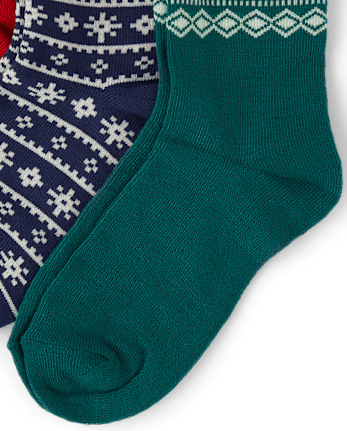 Boys Holiday Crew Socks 3-Pack - MULTI CLR