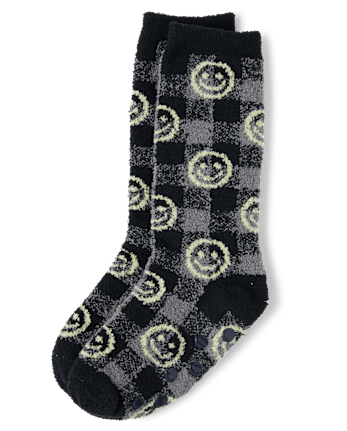 Boys Happy Face Cozy Socks - MULTI CLR
