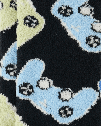Boys Video Game Cozy Socks - BLACK
