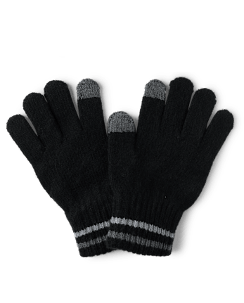 Ensemble rayé 2 pièces pour garçon par temps froid - GREY