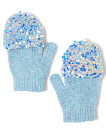 Girls Sequin 2-Piece Cold Weather Set - BLUE AIR