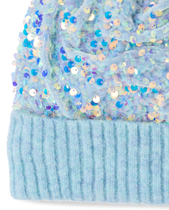 Girls Sequin 2-Piece Cold Weather Set - BLUE AIR